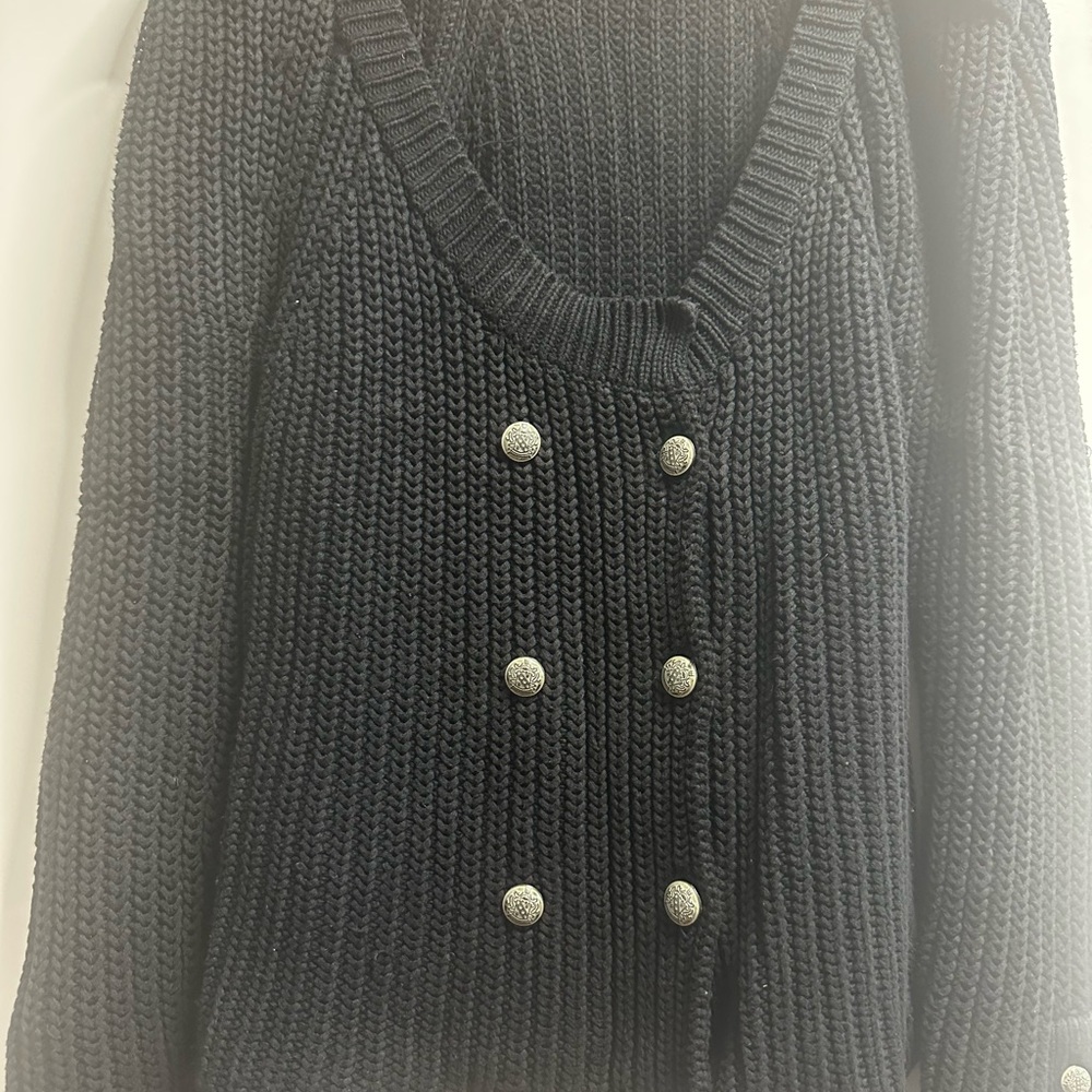 Comptoir Des Cotonniers Black V-Neck Sweater - Picture 3 of 10